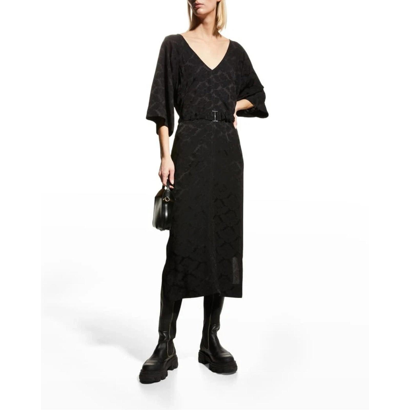 Ganni Floral Jacquard Crisscross Back Dress, $475 Nwt, Us 6, Fr 38, 70% Off #978